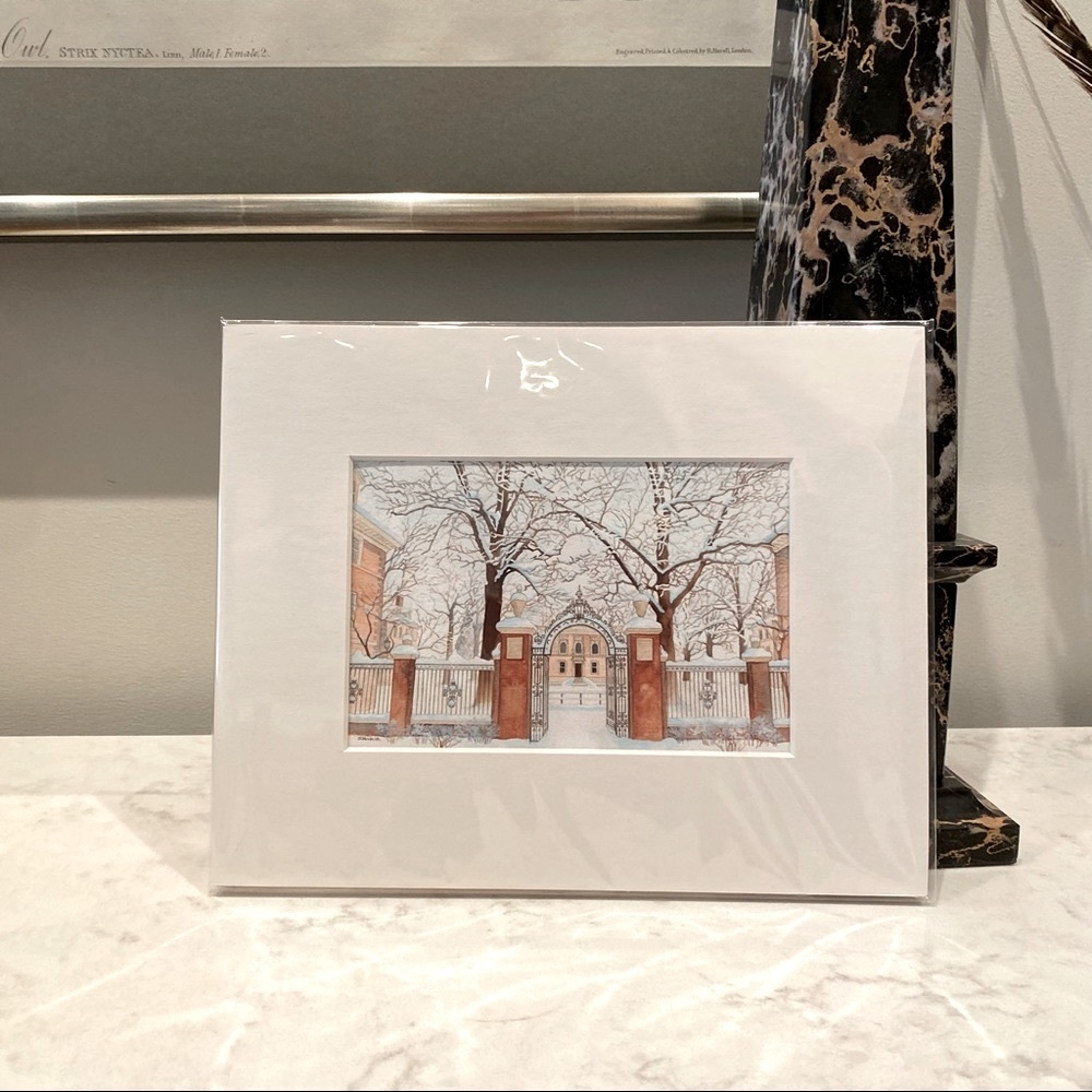 Williams College - Hopkins Gate art print with mat